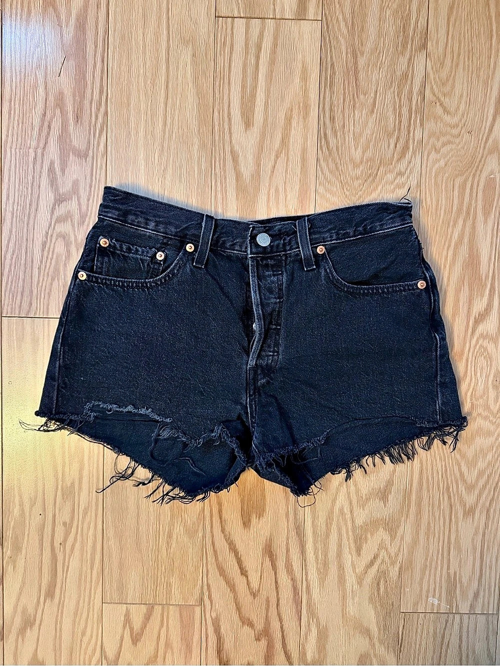 Levi's 501 Women's Black Cutoff Jean Shorts
